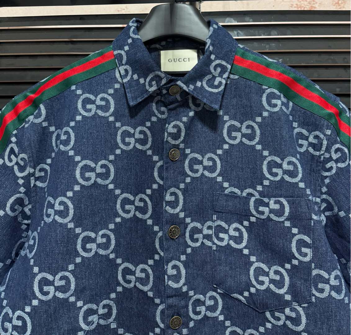 250224 New high quality denim jacquard stitching suit