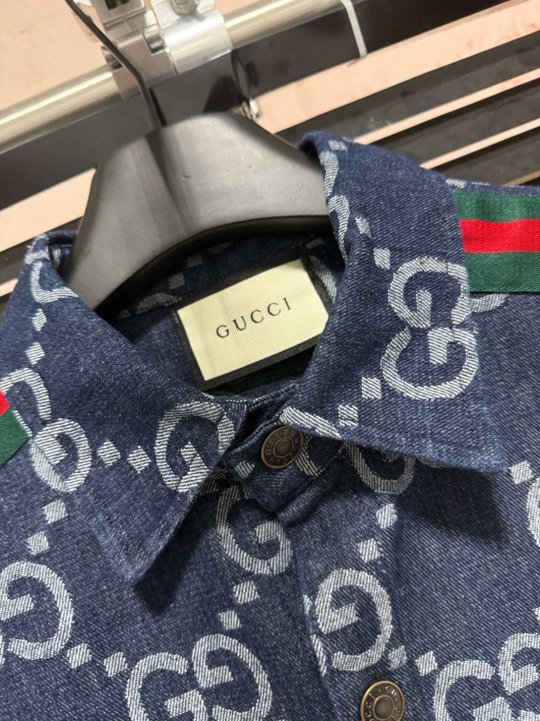 250224 New high quality denim jacquard stitching suit