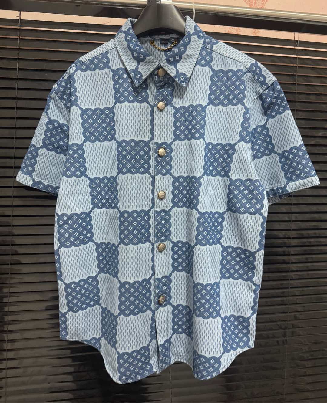 250224 New high quality denim checkerboard suit
