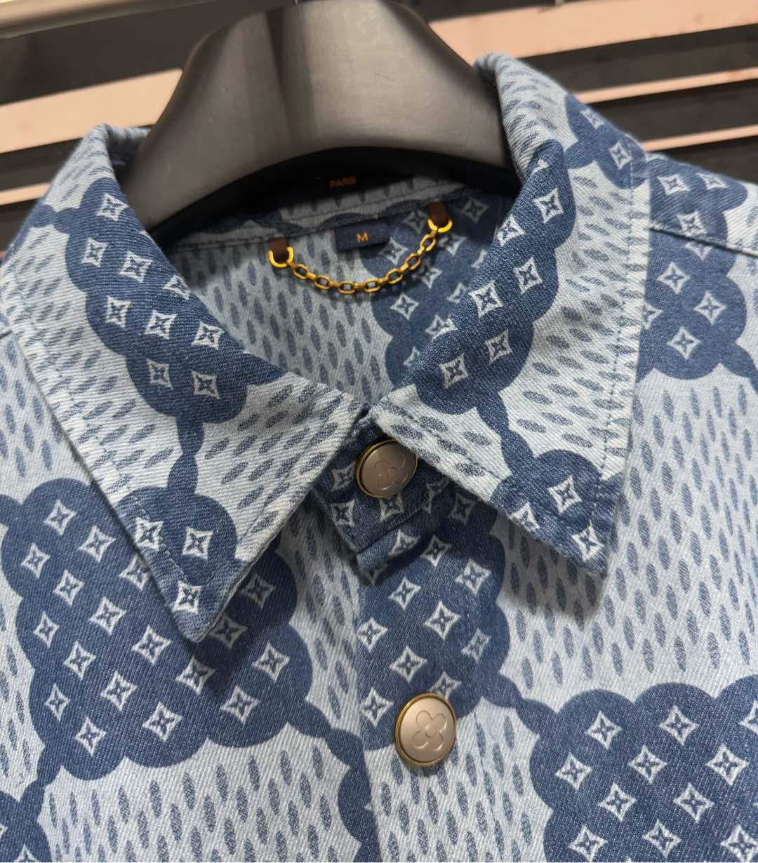 250224 New high quality denim checkerboard suit