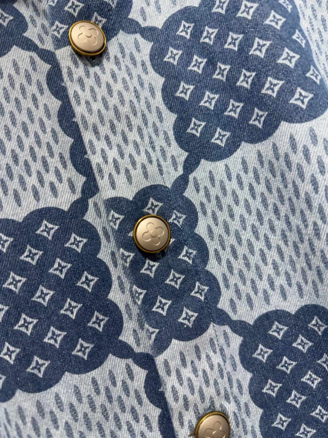 250224 New high quality denim checkerboard suit