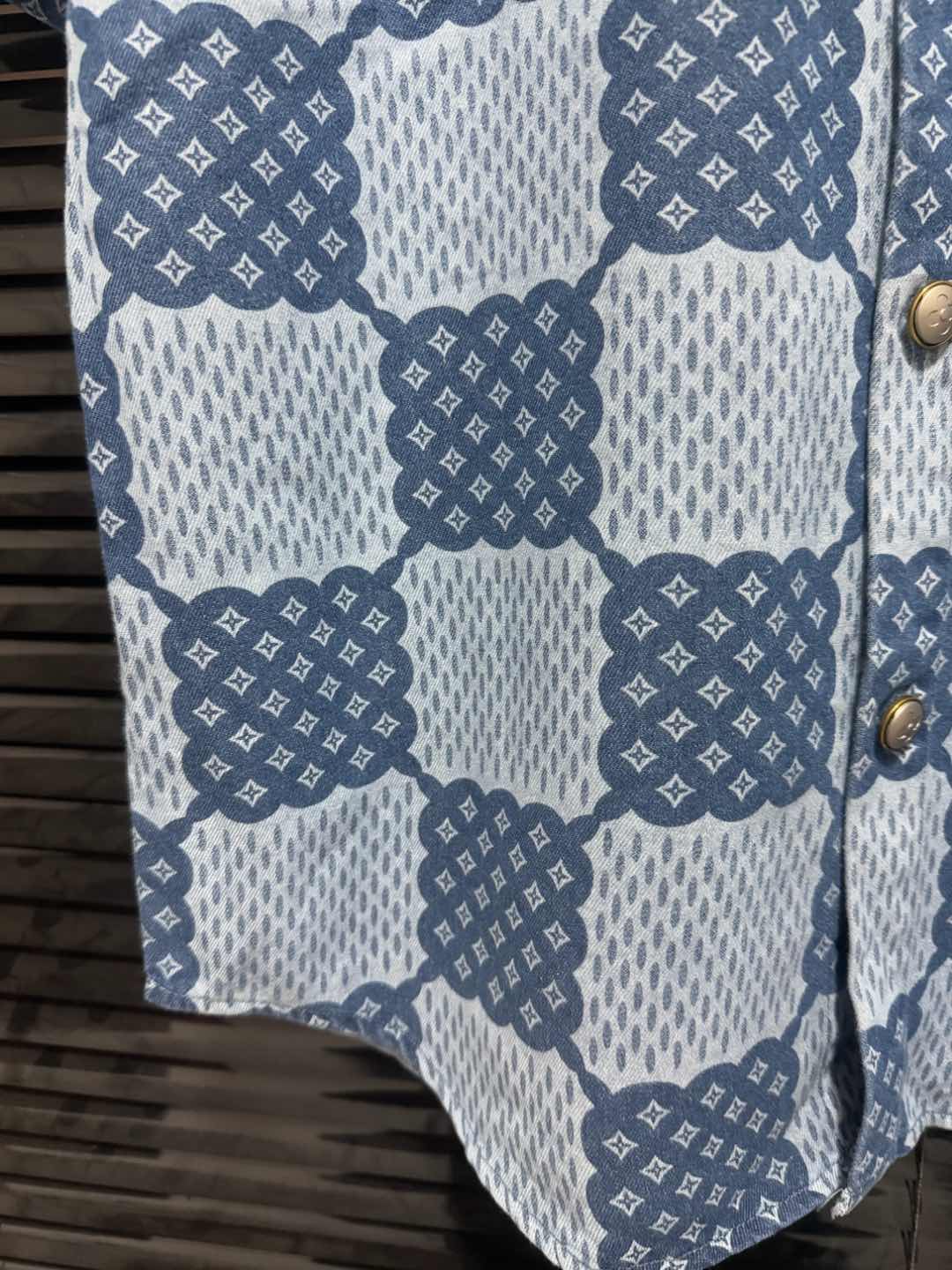250224 New high quality denim checkerboard suit