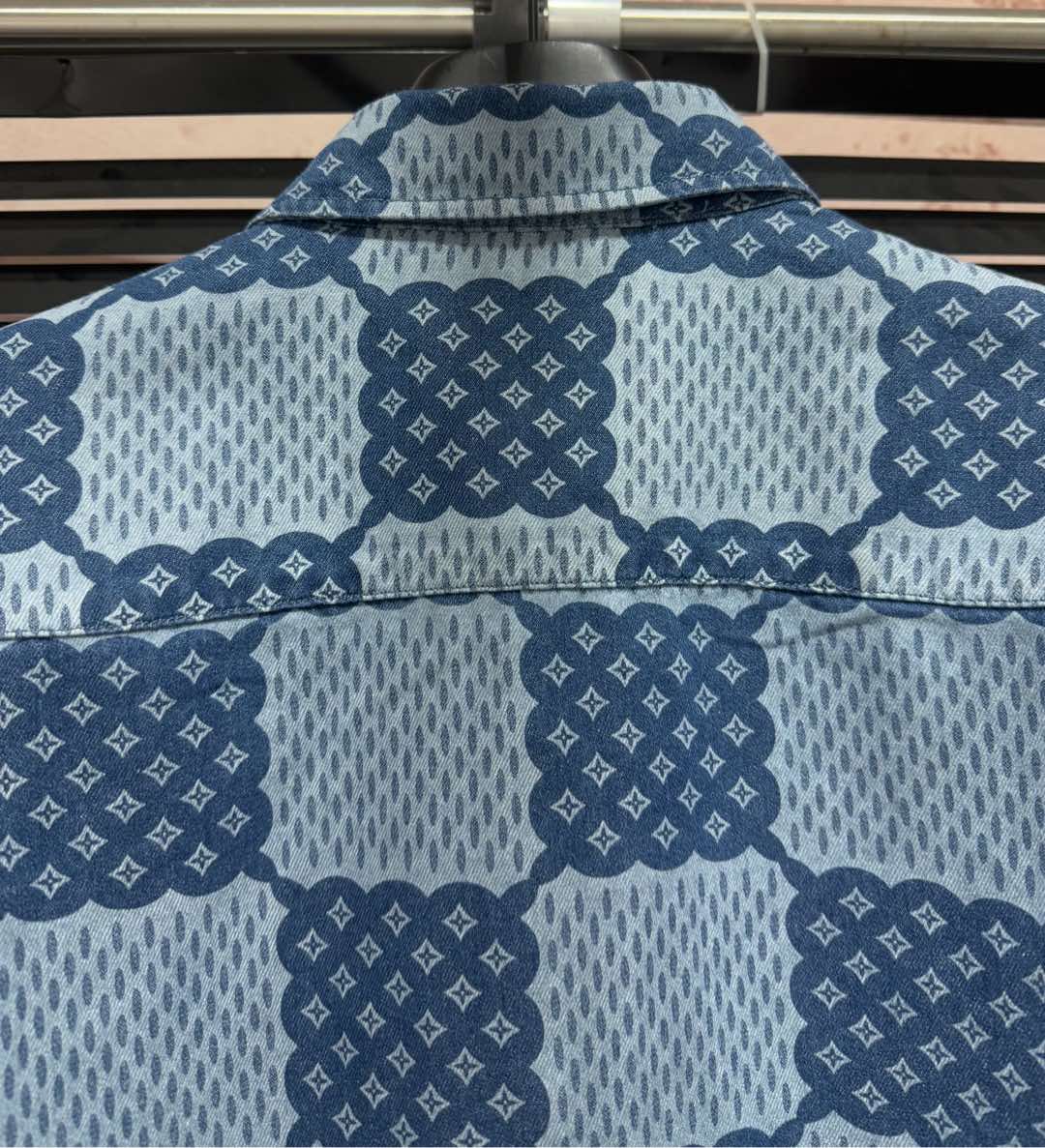 250224 New high quality denim checkerboard suit