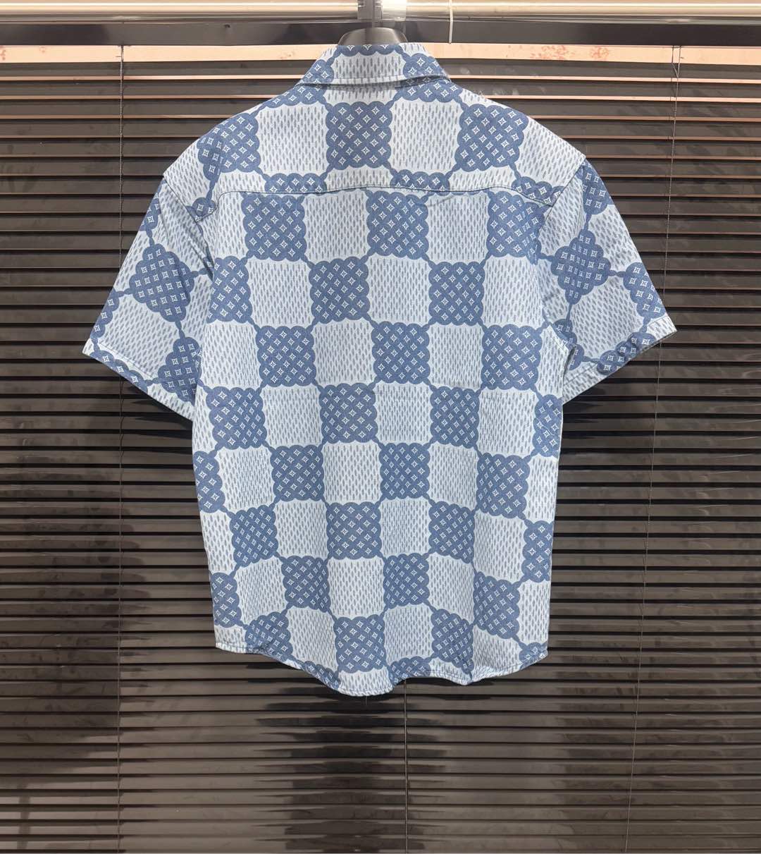 250224 New high quality denim checkerboard suit