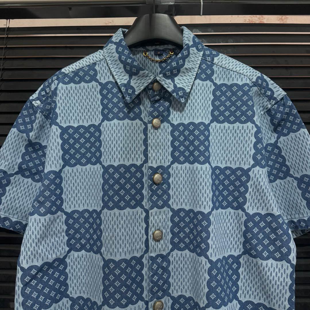 250224 New high quality denim checkerboard suit