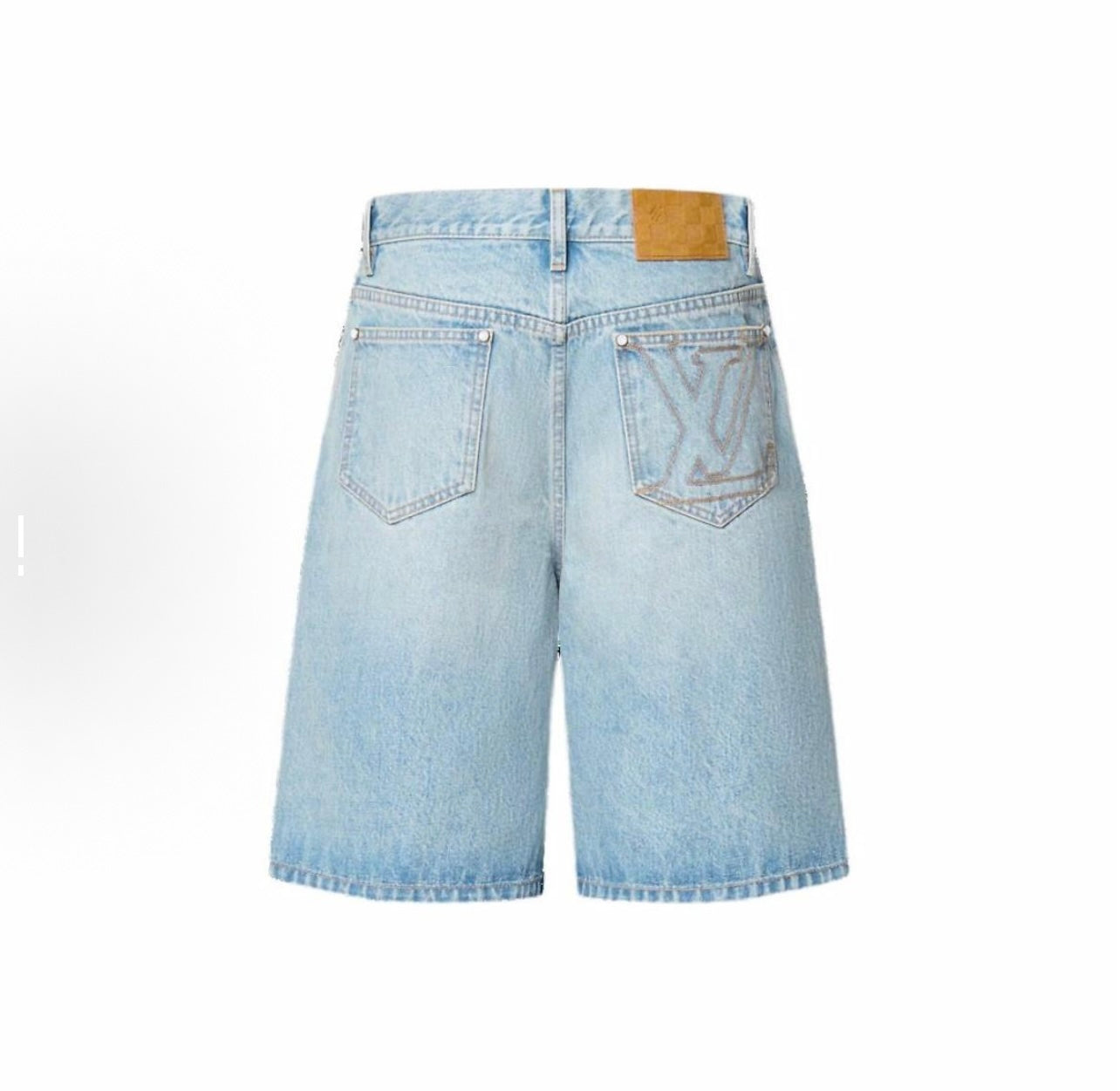 250513 New high-quality bleached and dyed denim midpants