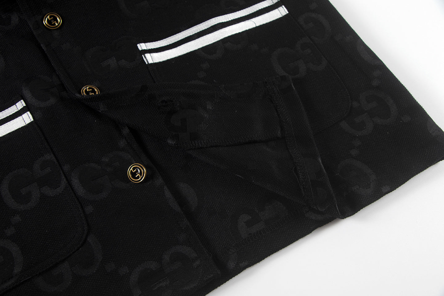 250617 New high-quality denim jacquard suit shirt