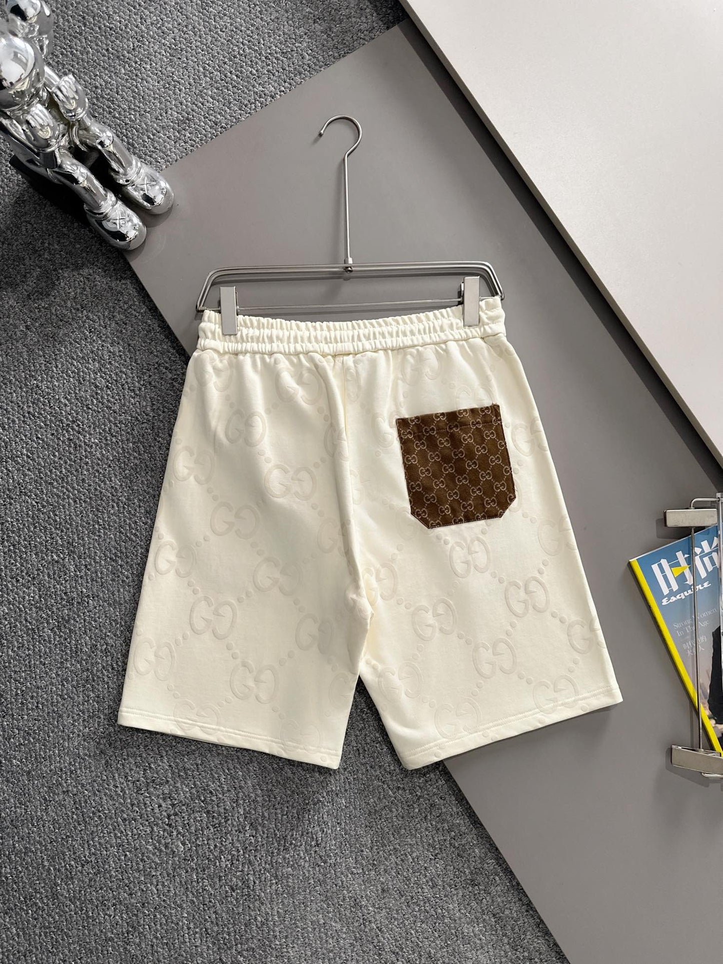 250617 New high-quality full-printed jacquard knitted shorts