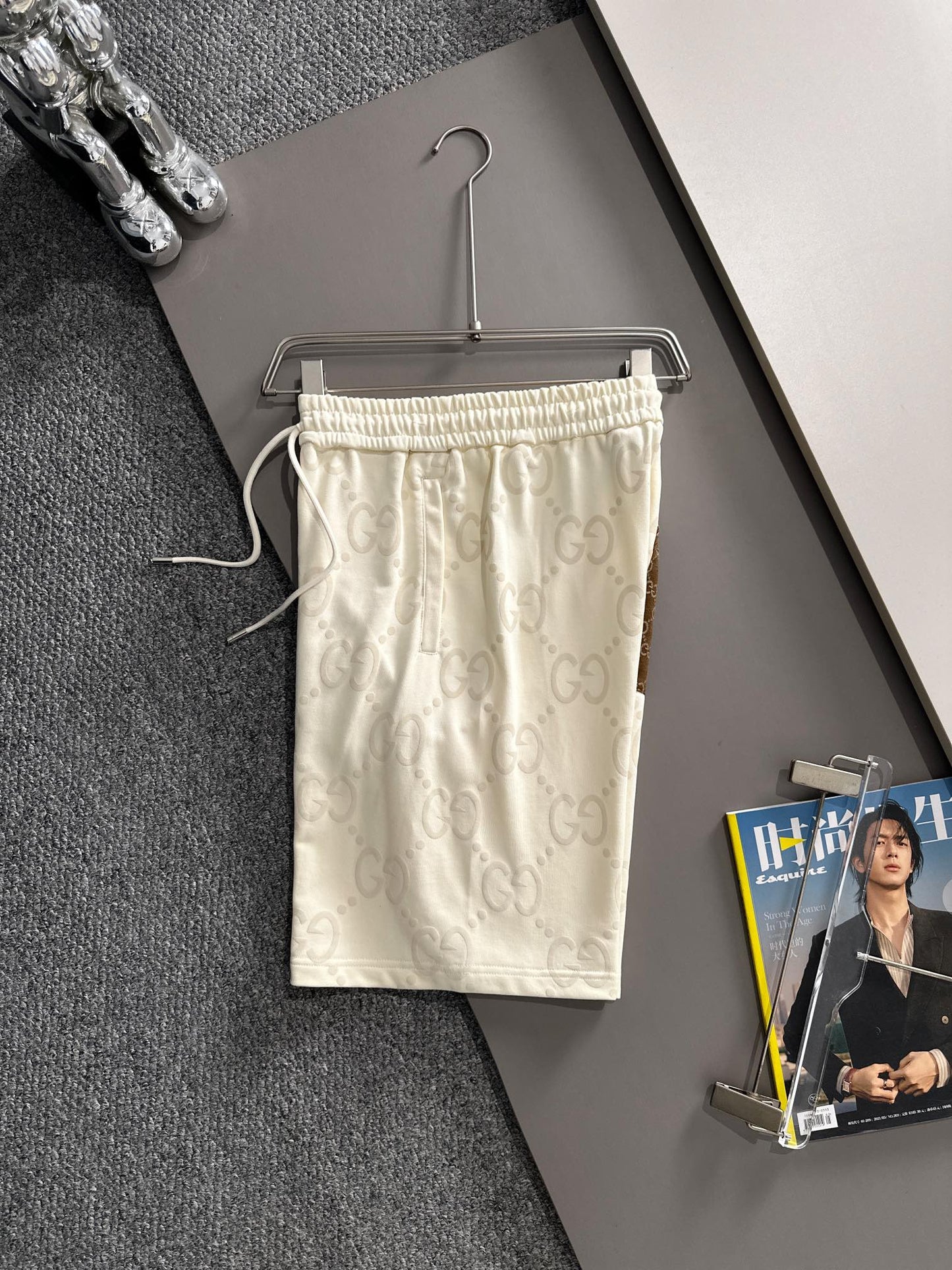 250617 New high-quality full-printed jacquard knitted shorts