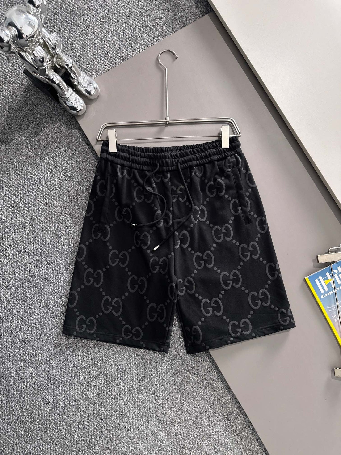 250617 New high-quality full-printed jacquard knitted shorts