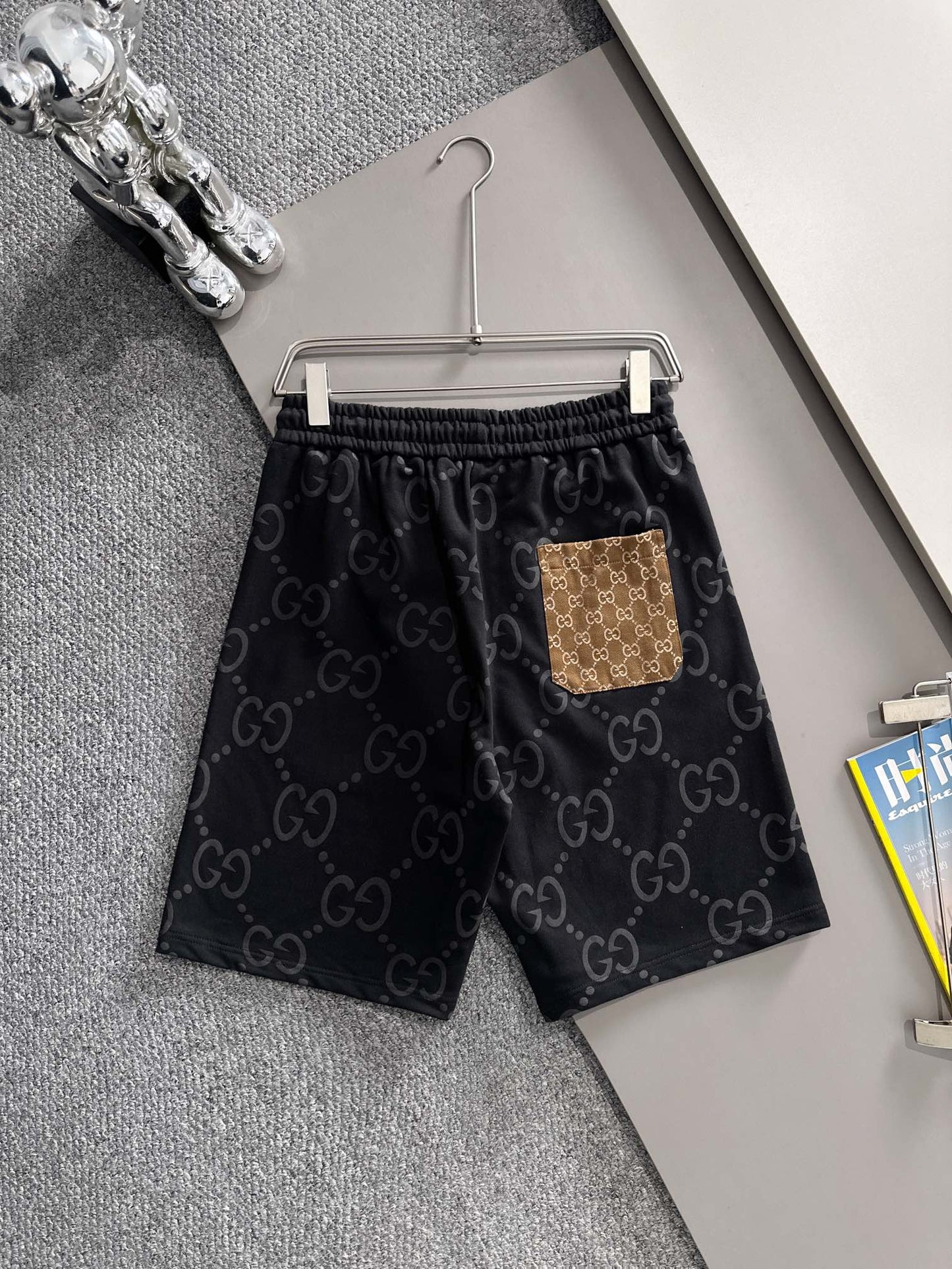 250617 New high-quality full-printed jacquard knitted shorts