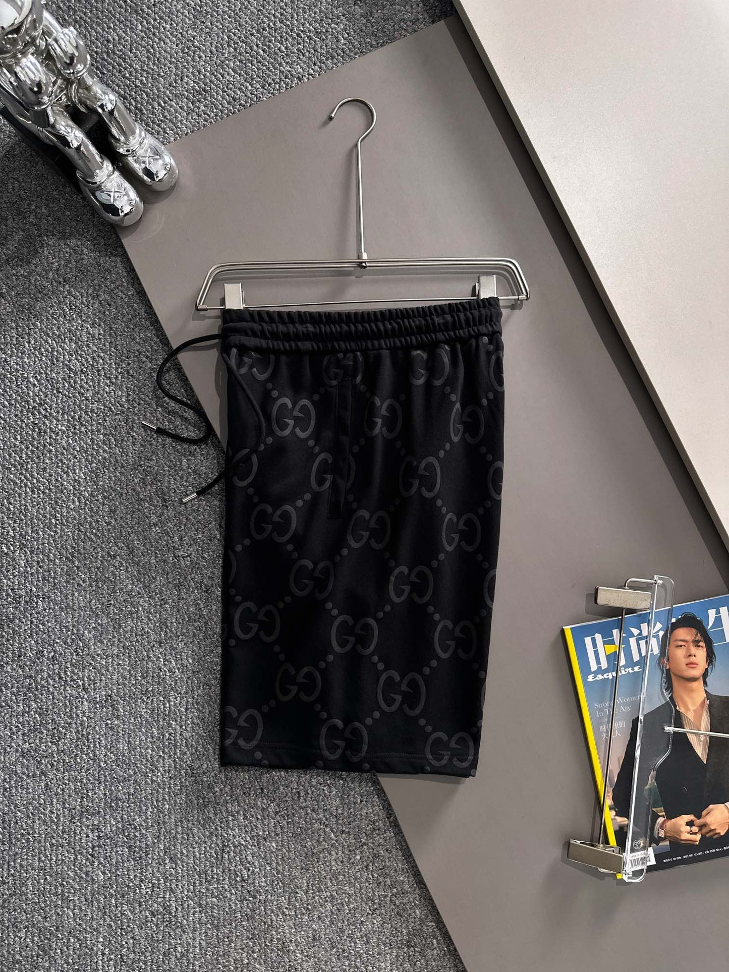 250617 New high-quality full-printed jacquard knitted shorts