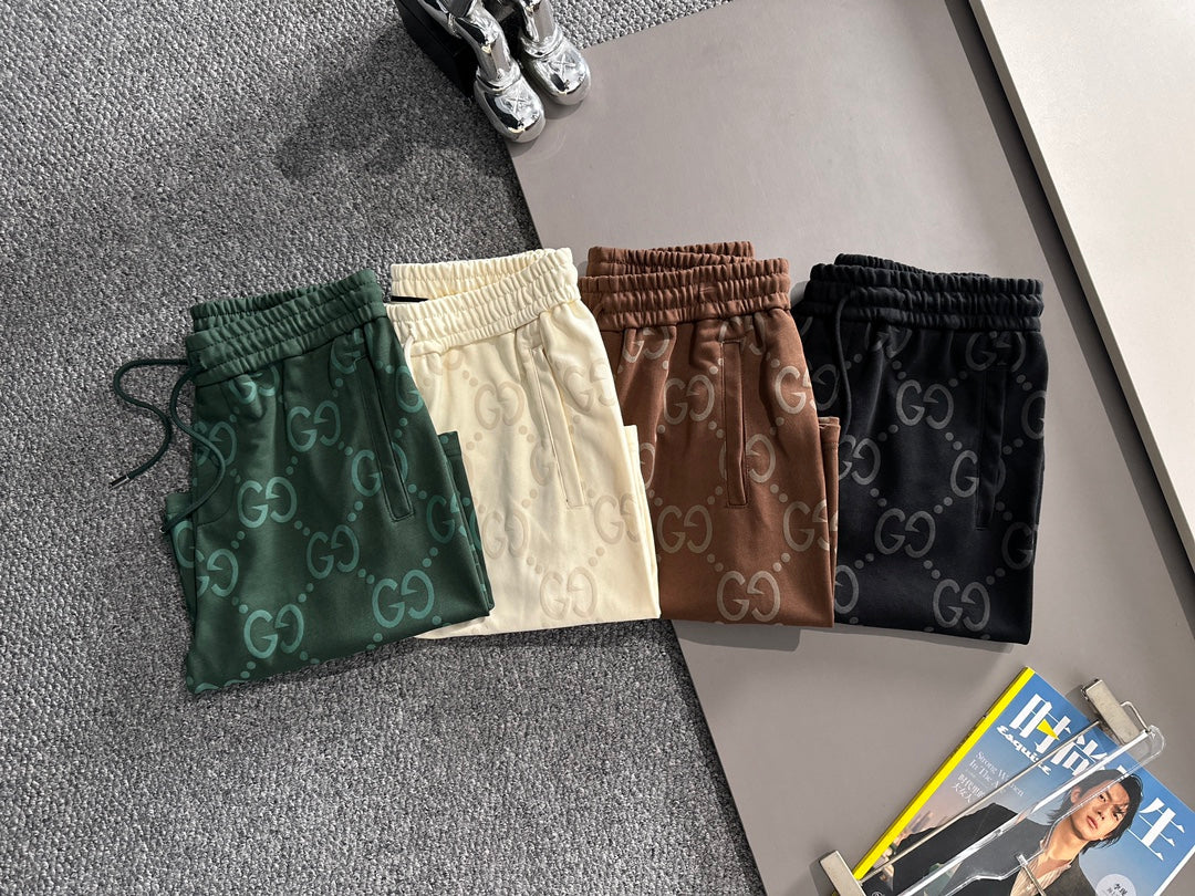 250617 New high-quality full-printed jacquard knitted shorts