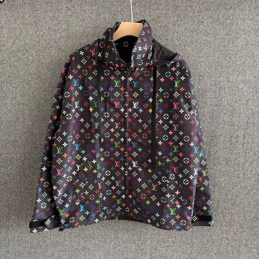250325 New printed long-sleeved hooded coat