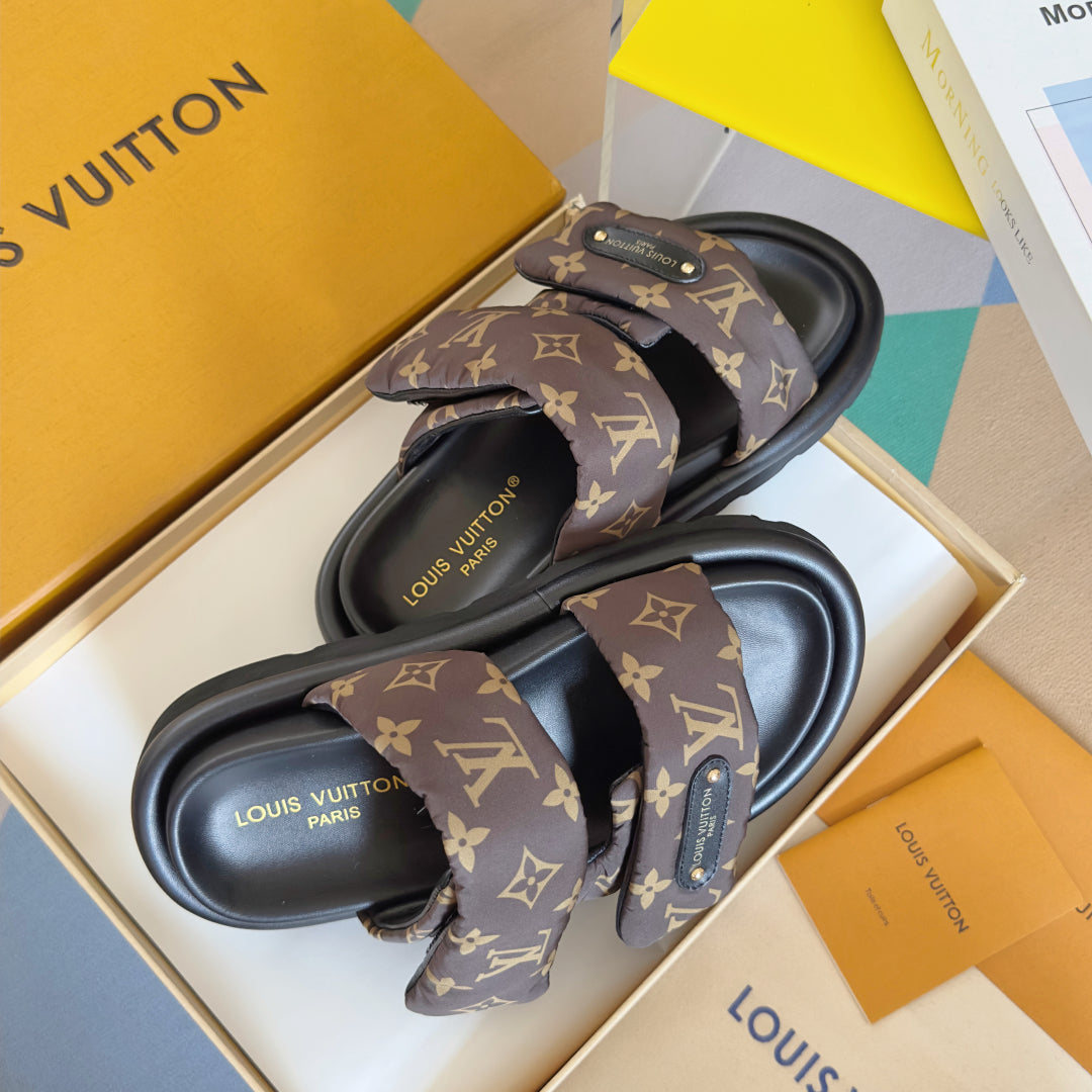 250513 New high-quality thick-soled Velcro slippers