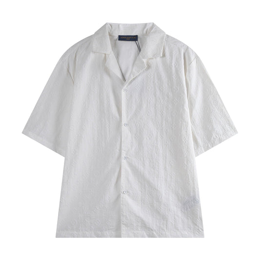250614 New high-quality flocking patterned shirt