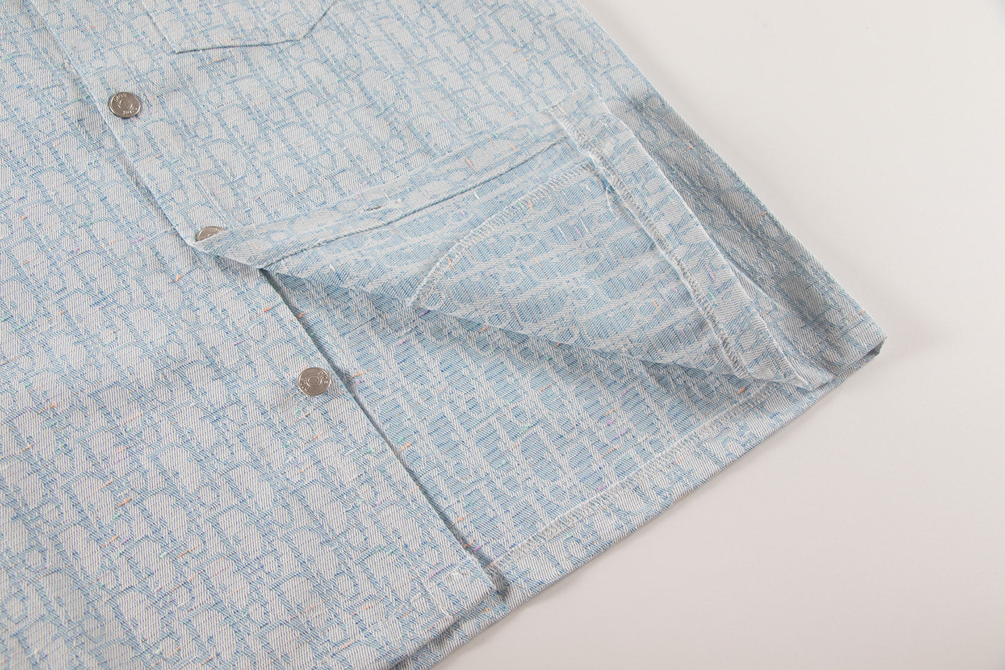 250614 New high-quality casual jacquard denim shirt