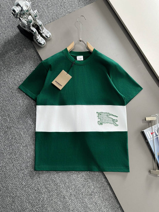 250617 New high-quality black and white color-blocking T-shirt
