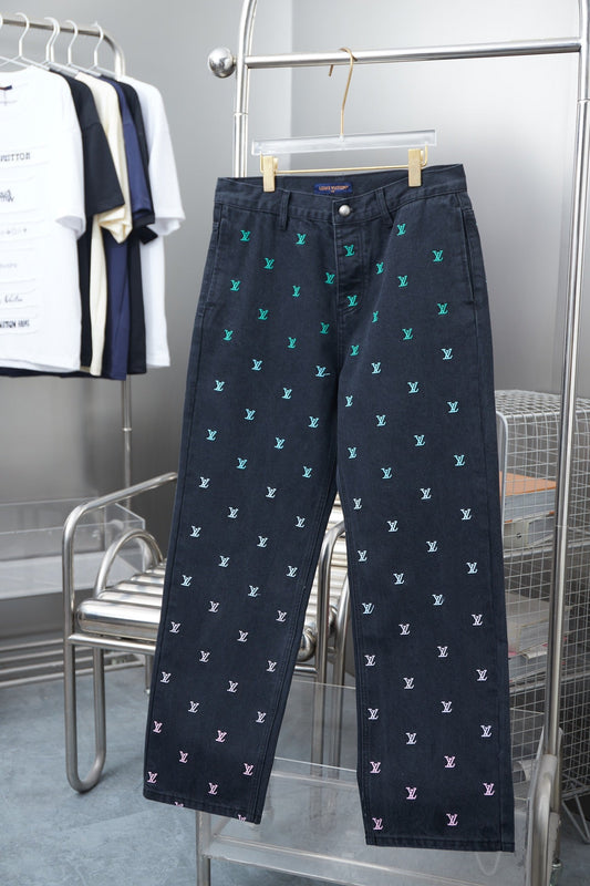 250617 New high-quality full-print skate jeans